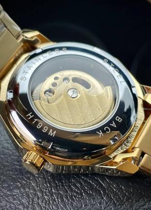 Механічний годинник з автоматичним заводом forsining 8240 gold3 фото