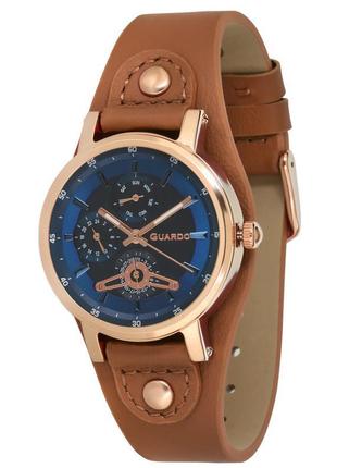 Чоловічі годинники guardo 011265-5 brown-cuprum-blue