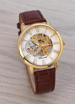 Forsining 8099 brown-gold-white3 фото