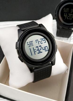 Чоловічі годинники skmei 1206 black-white3 фото