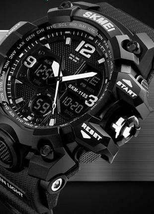 Чоловічий спортивний годинник skmei 1155 black2 фото