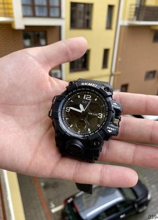 Чоловічий спортивний годинник skmei 1155 black5 фото