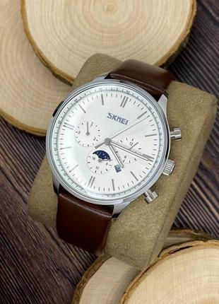 Классические кварцевые мужские наручные часы с браслетом из на...7 фото