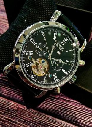 Jaragar чоловічі класичні механічні годинники jaragar silver s...7 фото