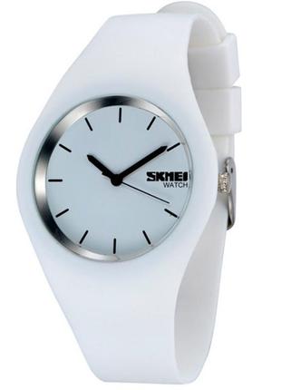 Чоловічий годинник skmei rubber white (skmei 9068)