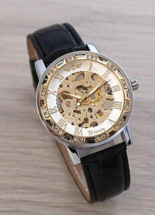 Winner 8012c diamonds automatic black-silver-gold-white