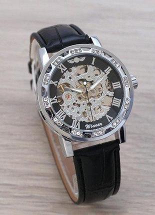 Winner 8012c diamonds automatic black-silver