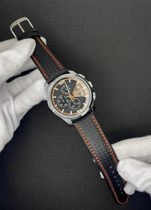 Кварцовий аналоговий годинник skmei 9106rd silver-black-red7 фото