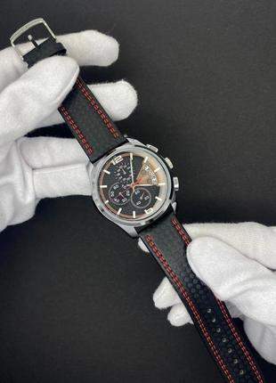 Кварцовий аналоговий годинник skmei 9106rd silver-black-red8 фото