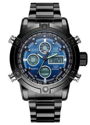 Чоловічі годинники amst 3022 metall black-blue