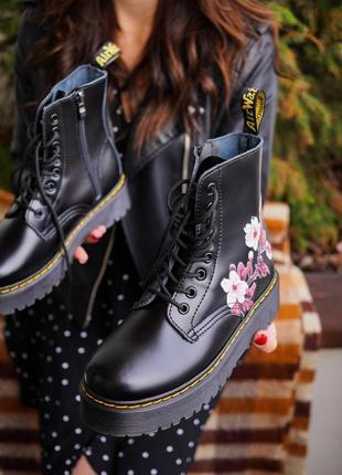 Ботинки dr. martens jadon троянди черевики7 фото