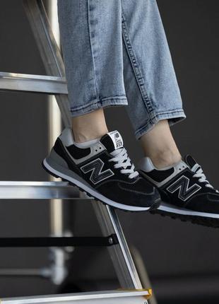 Кросівки new balance 574v3 black mit white3 фото