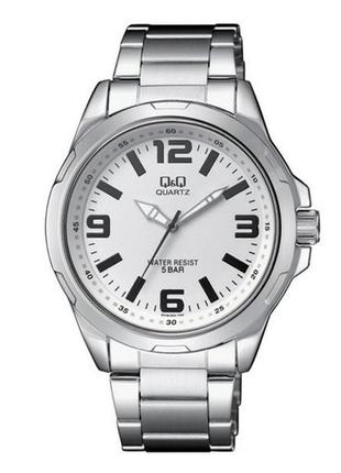 Чоловічий годинник q&q; qa48j204y silver-white