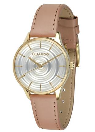 Жіночий годинник guardo b01253(1)-3 brown-gold-white