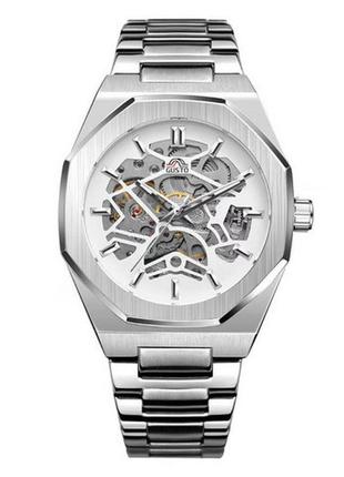 Чоловічі годинники gusto skeleton silver-white