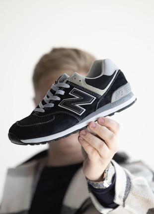 Кросівки new balance 574v3 black mit white1 фото