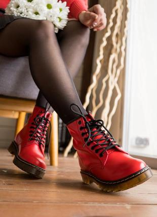 ❤️❤️❤️dr martens 1460 red❤️❤️❤️ботинки женские доктор мартинс демисезон, осенние-весенние