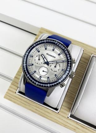 Мужские часы guardo 012287-3 blue-silver2 фото