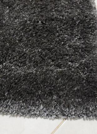 Пухнастий килим темно сірий fantasy 3x44 фото