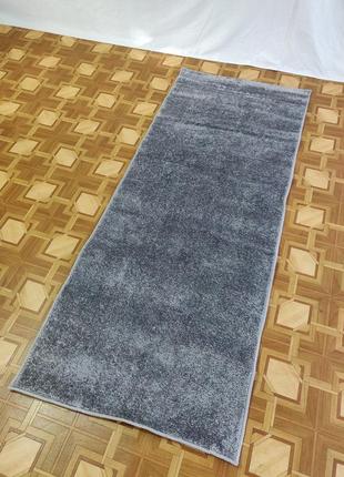 Однотонний сірий килим star 1.60х2.30