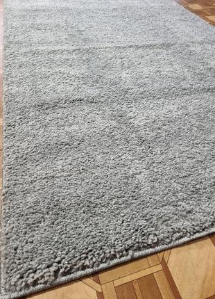 Пухнастий килим з високим ворсом однотонний luxury 1.20х1.702 фото