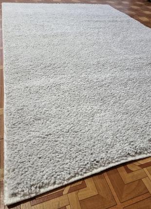 Пухнастий килим з високим ворсом однотонний luxury 1.20х1.703 фото