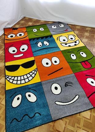Дитячий килим смайлики 1.33х1.901 фото