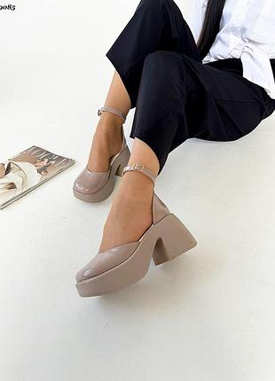 Шикарные туфли на каблуке и платформе