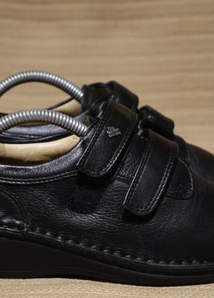 Мягкие закрытые черные кожаные туфли культового бренда finn comfort германия 35 р.