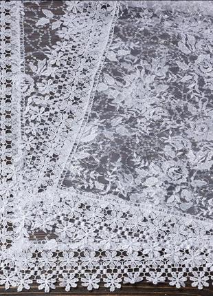 Венчальный платок белый, арт. pv-1006