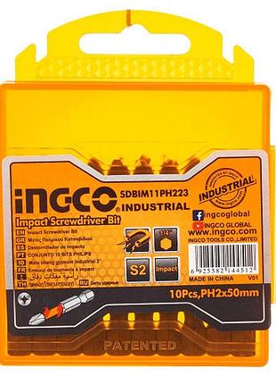 Біти ударні s2 ph2×50 мм, 10 шт. ingco industrial