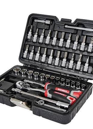 Набір головок торцевих з тріскачкою 1/4″ 46 предметів vitals m...
