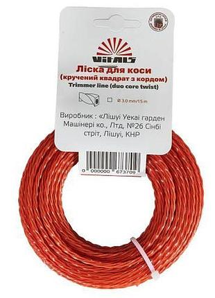 Волосінь для тримерів vitals (кручений квадрат із кордом) 3.0 ...