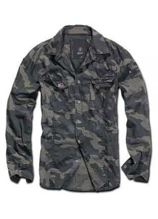 Brandit рубашка brandit slimfit shirt darkcamo (s)