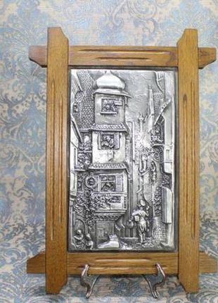 Колекційна картина олово німеччина "пошталйон у розенталі