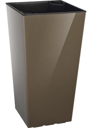 Горшок для цветов plastkon elise коричневый матовый 20 (411139272)1 фото