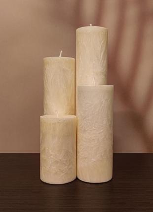 Білі свічки з пальмового воску 10,15,20 см4 фото