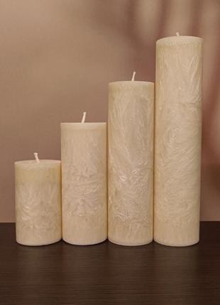 Білі свічки з пальмового воску 10,15,20 см5 фото