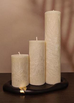 Набір свічок з пальмового воску 10,15,26 см
