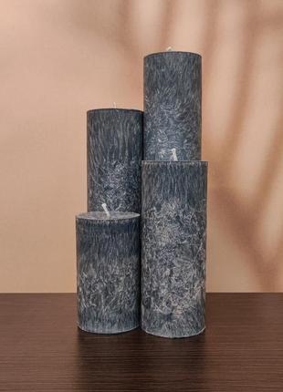 Сірі свічки з пальмового воску 10,15,20 см3 фото