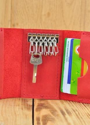 Шкіряний шкіряний гаманець для ключів, гаманець для карток1 фото