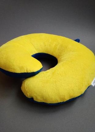 Патріотична подушка для подорожей, жовто-блакитна подушка, дорожная подушка3 фото