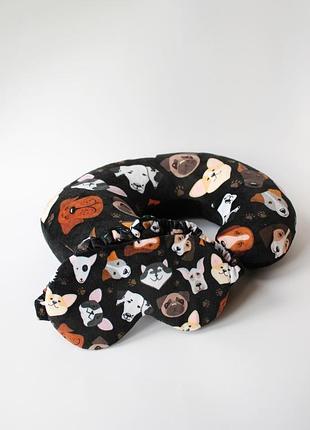 Подушка для путешествий кошки, дорожная подушка кошки, подарок на новый год, подушка в авто котики.4 фото