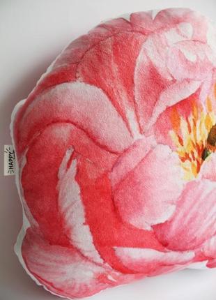 Подушка квітка, подушка півонія, подарунок мамі, подарунок жінці на 8 березня2 фото