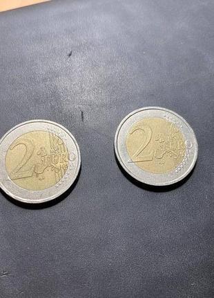 Монеты 2 евро ( 1999 / 2002) цена за 22 фото