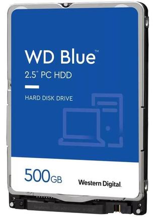 Накопичувач hdd 2.5" sata 500gb wd blue 5400rpm 64mb (wd5000lpzx)