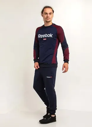 Спортивный костюм мужской reebok темно синий бордо xxl / xl2 фото