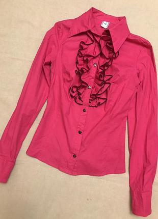 Рубашка, блузка с жабо