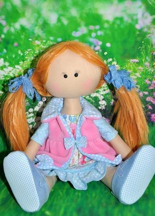 Текстильная куколка. рыжуха kate, 46 cm4 фото