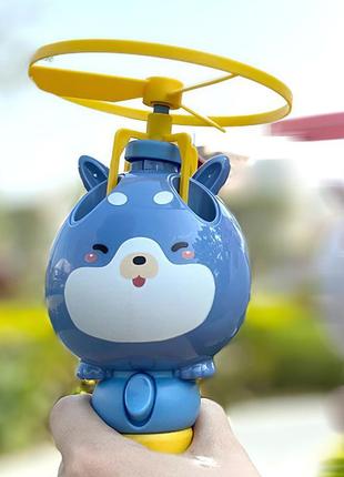 Дитяча іграшка генератор мильних бульбашок, що літають пропелер4 фото